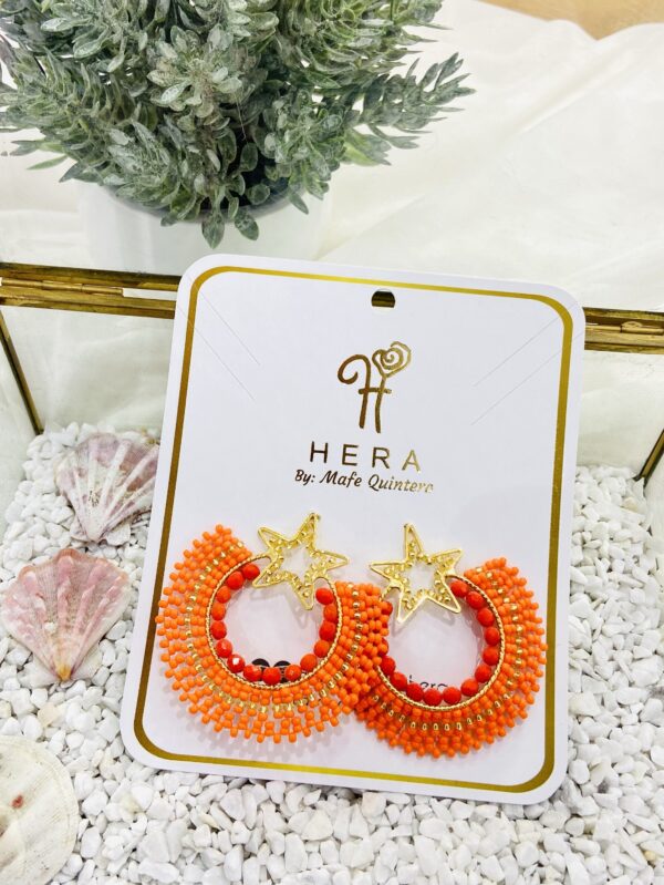 ESTRELLAS TEJIDOS NARANJA