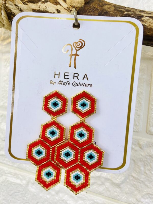 MAXI ARETES MIYUKI EYES ROJO