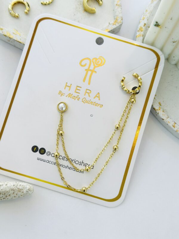 OREJERA DE CADENA PEARLS