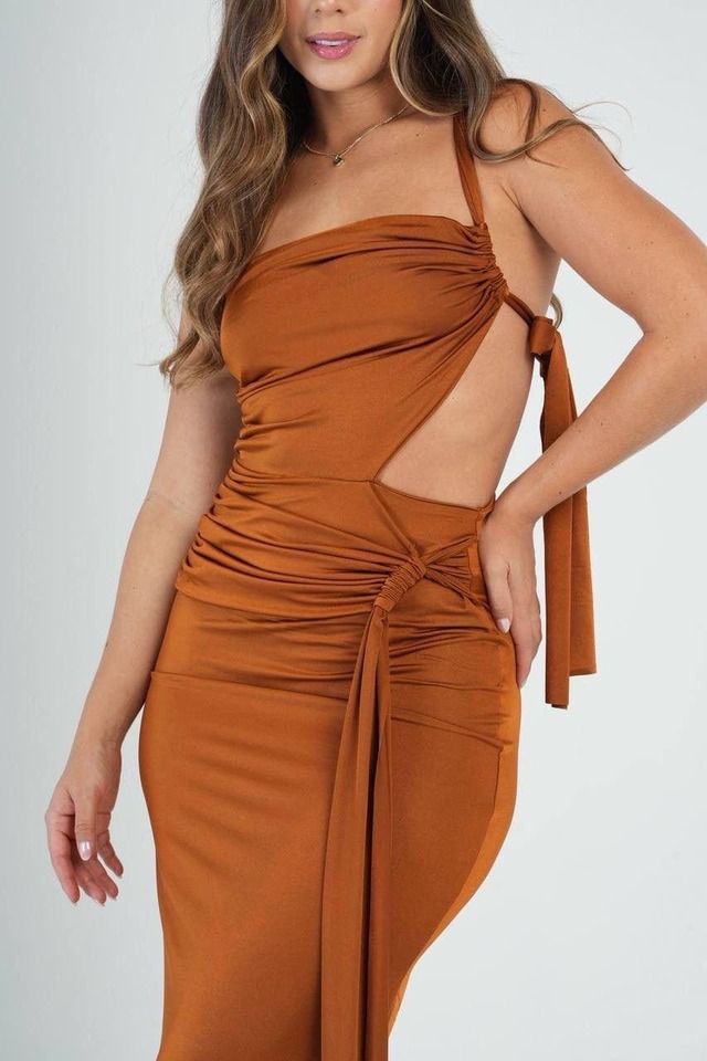 VESTIDO SALOME- OCRE - Imagen 3